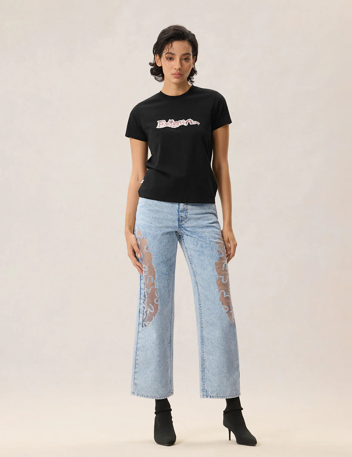 Denim Patched Seagull Logo T-shirt - Image 9