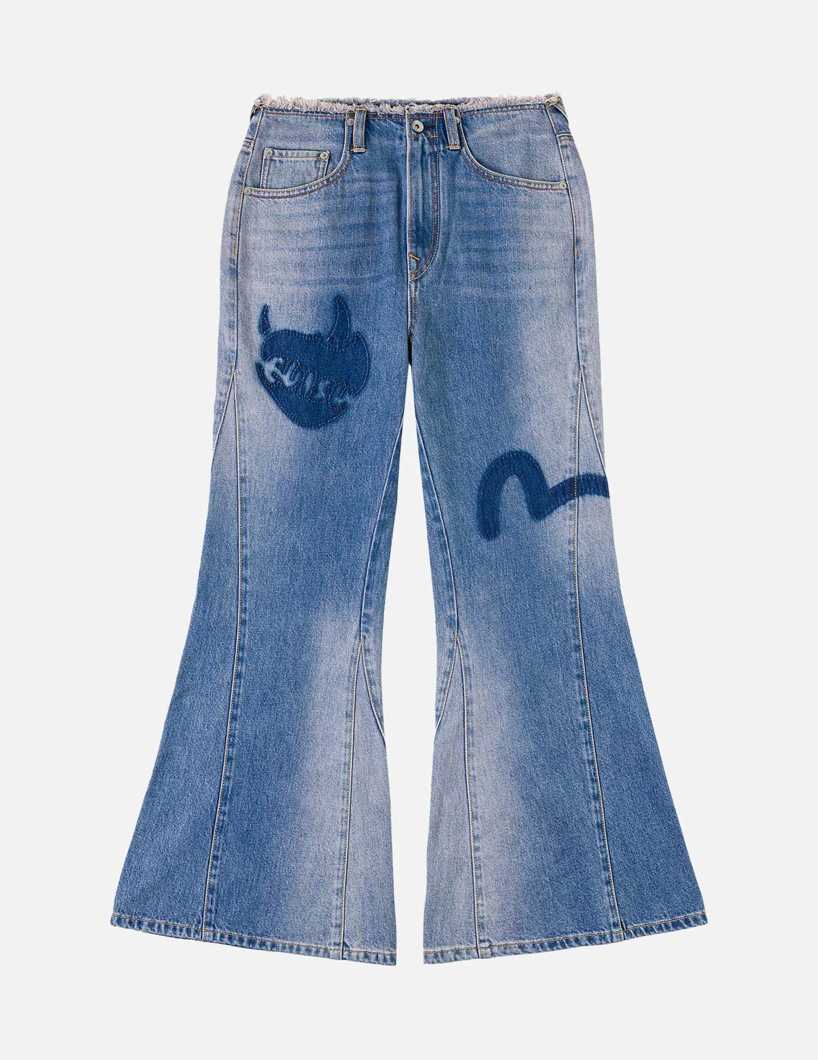 Devil-heart Seagull Bootcut Jeans - Image 3