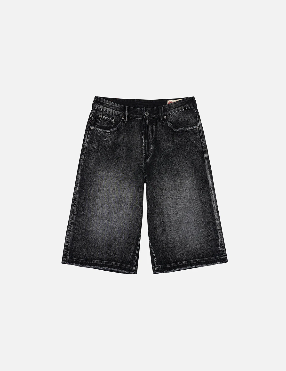 Distressed Daicock Print Fashion Fit Denim Shorts - Image 4