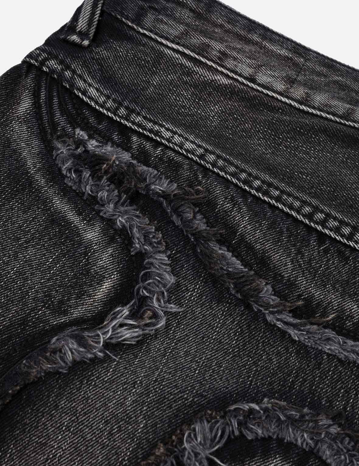 Distressed Daicock Print Fashion Fit Denim Shorts - Image 7