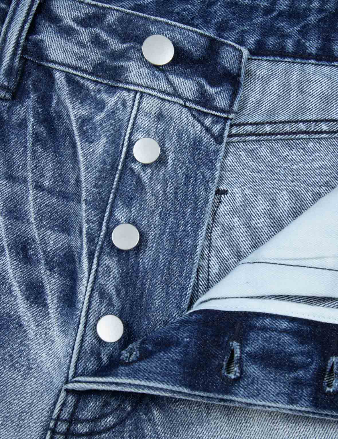 Distressed Daicock Straight Fit Washed Jeans - Image 10