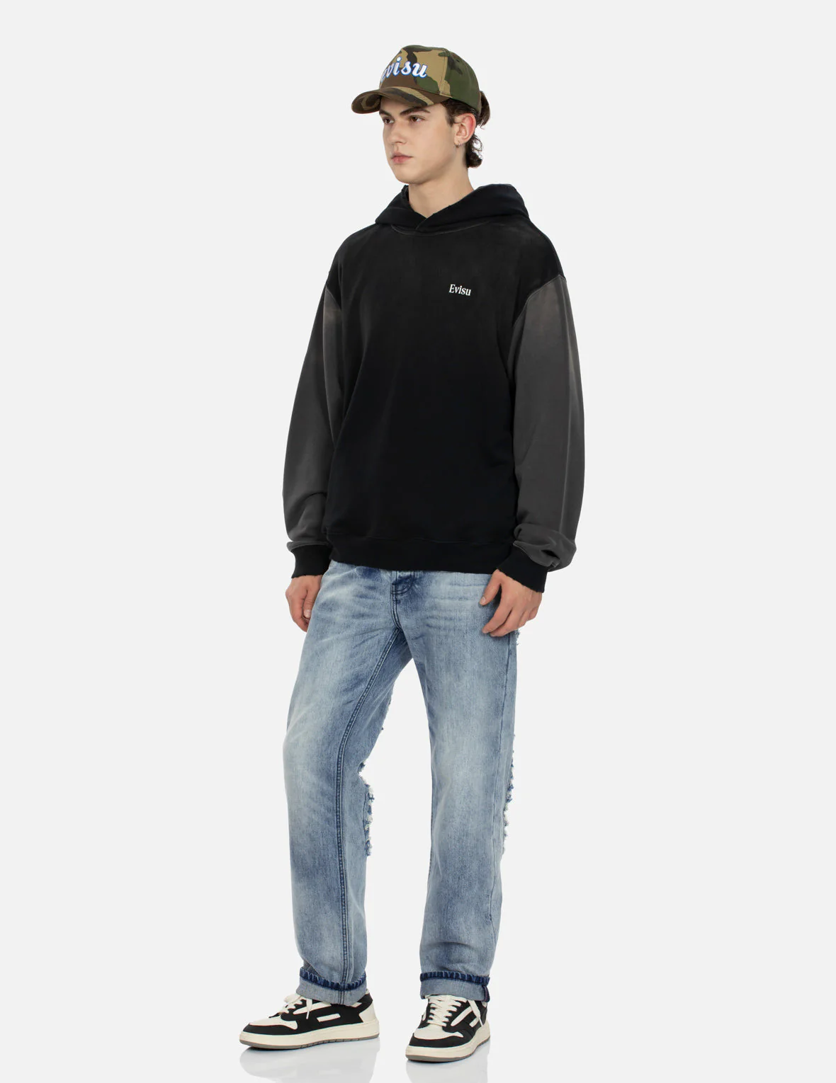 Distressed Daicock Straight Fit Washed Jeans - Image 4