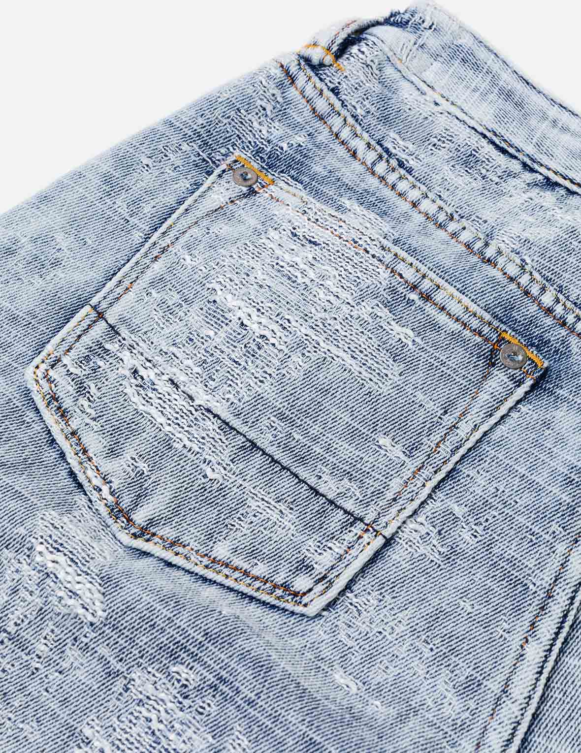 Distressed Denim Balloon Jeans - Image 10