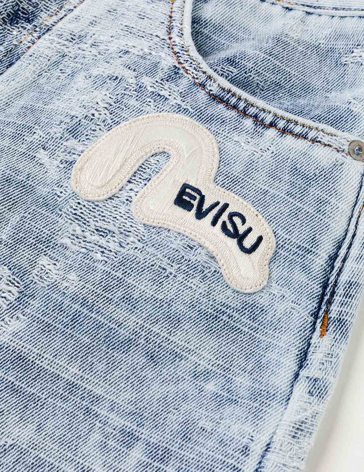 Distressed Denim Balloon Jeans - Image 7