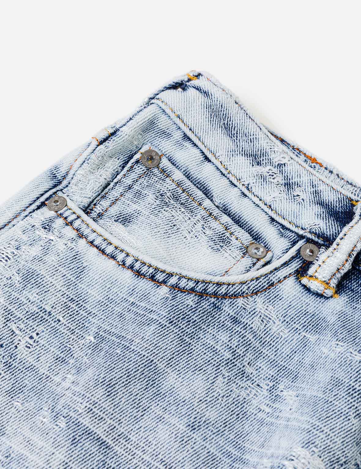 Distressed Denim Balloon Jeans - Image 9