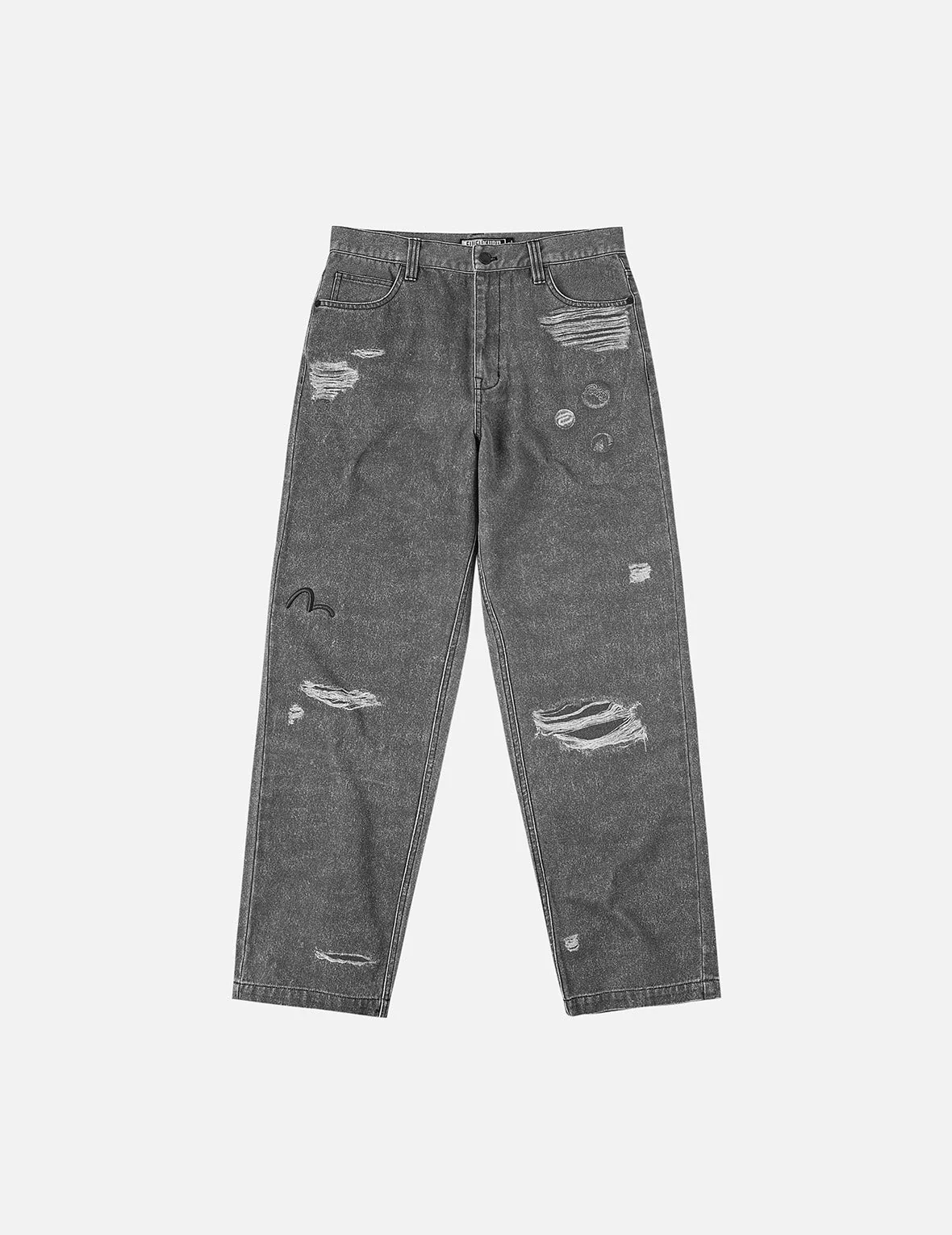 Distressed Print Relax Fit Pants - Image 3