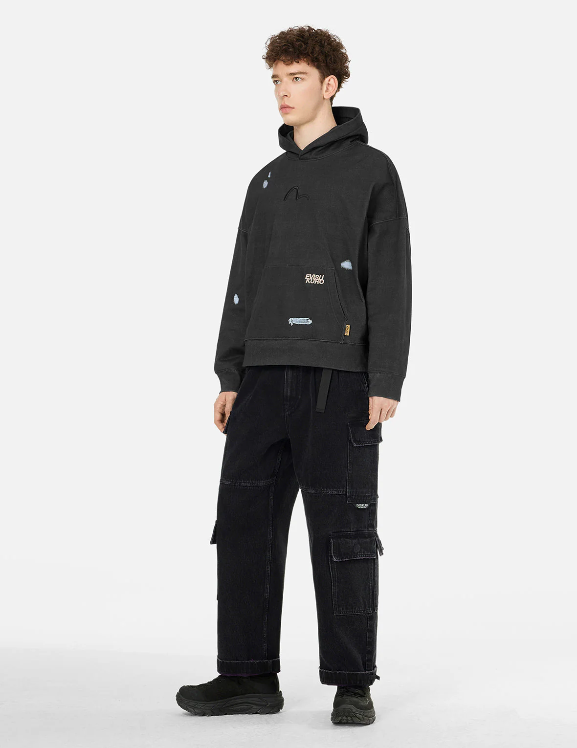 Distressed Prints Oversized Hoodie - Image 3