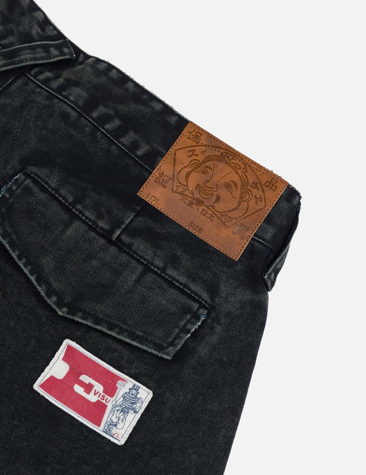 Distressed Seagull Appliqué Embroidery and Multi-Pocket Loose Fit Cargo Pants - Image 13