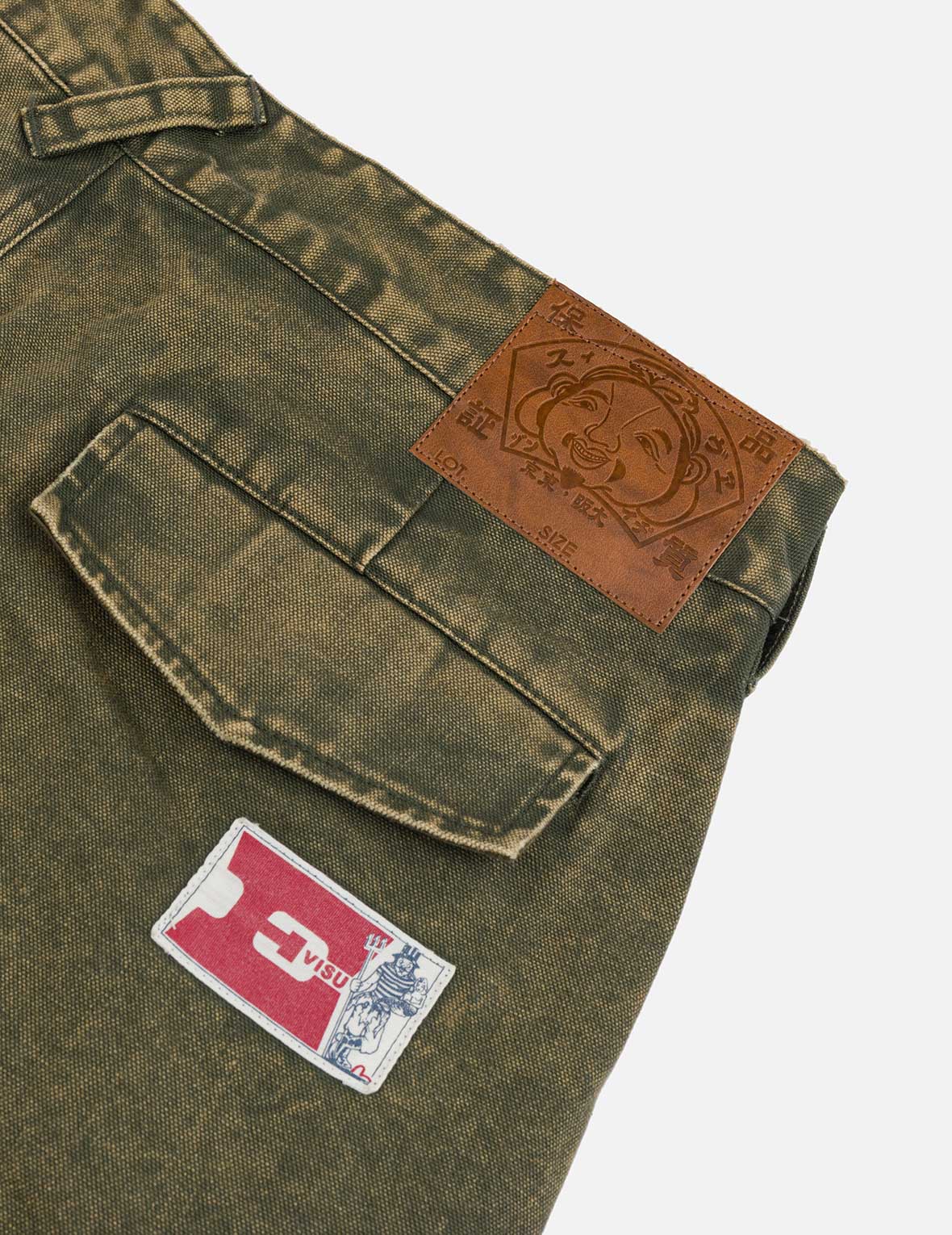 Distressed Seagull Appliqué Embroidery and Multi-Pocket Loose Fit Cargo Pants - Image 14