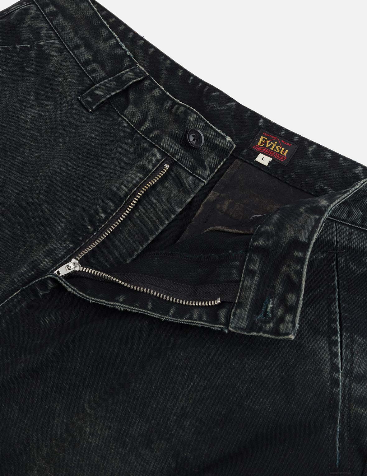 Distressed Seagull Appliqué Embroidery and Multi-Pocket Loose Fit Cargo Pants - Image 15