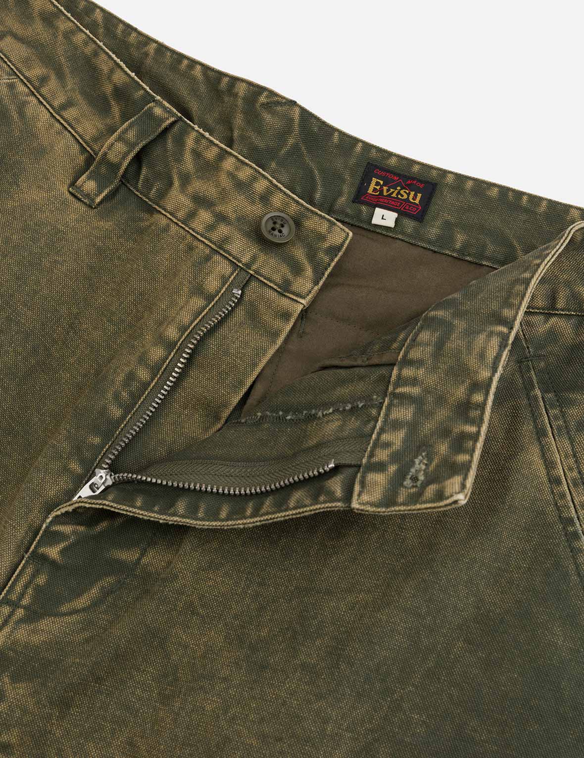 Distressed Seagull Appliqué Embroidery and Multi-Pocket Loose Fit Cargo Pants - Image 16