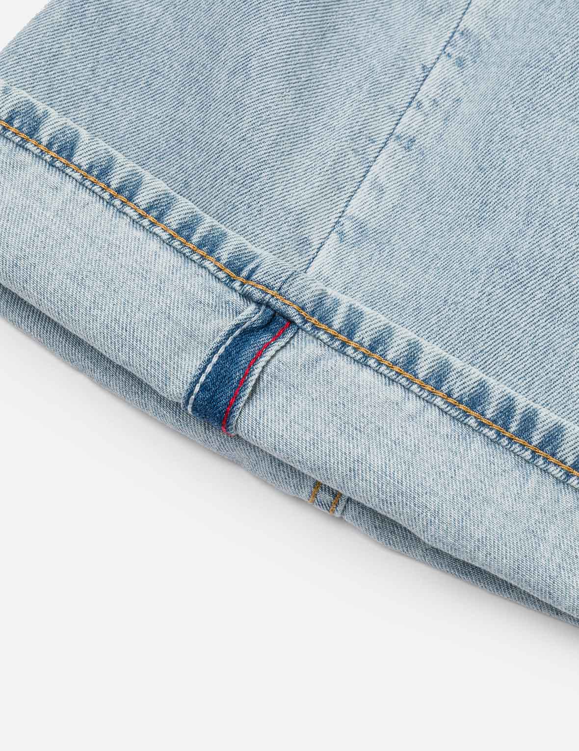 Distressed Seagull Appliqué Fashion Fit Wide-leg Jeans - Image 11