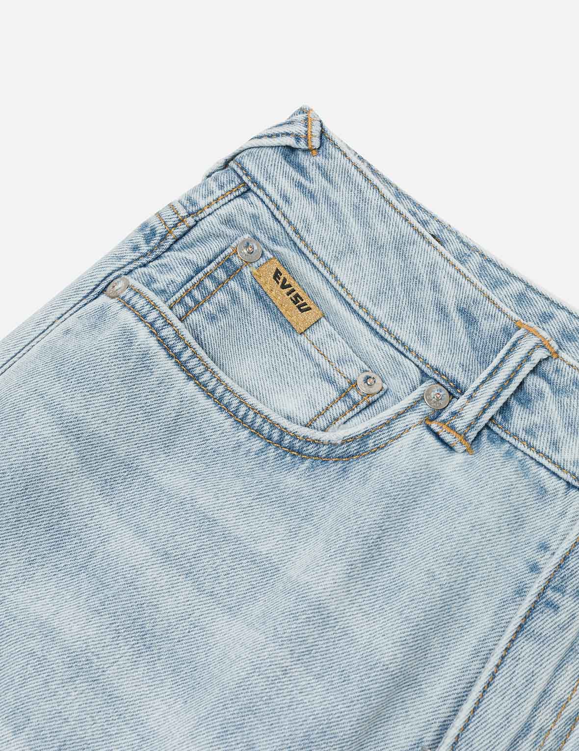Distressed Seagull Appliqué Fashion Fit Wide-leg Jeans - Image 8
