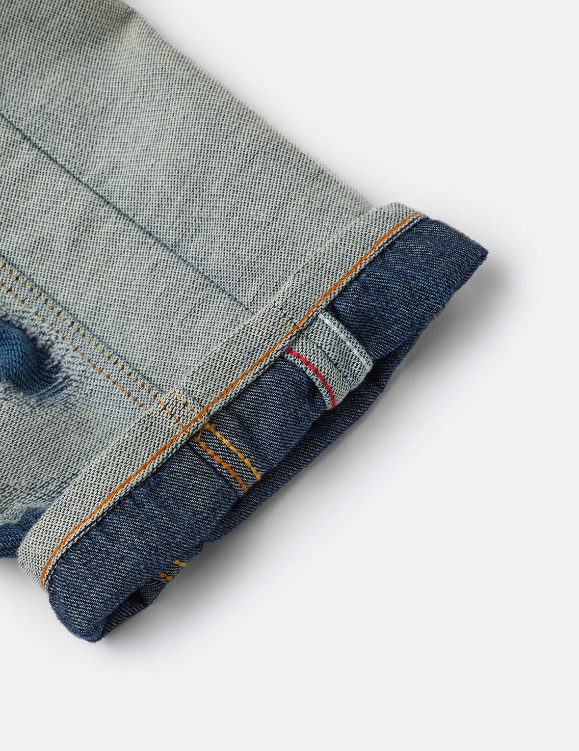 Distressed Seagull Embroidery Fashion Fit Denim Jeans - Image 10