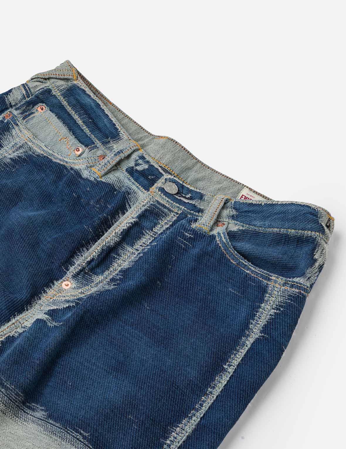 Distressed Seagull Embroidery Fashion Fit Denim Jeans - Image 6