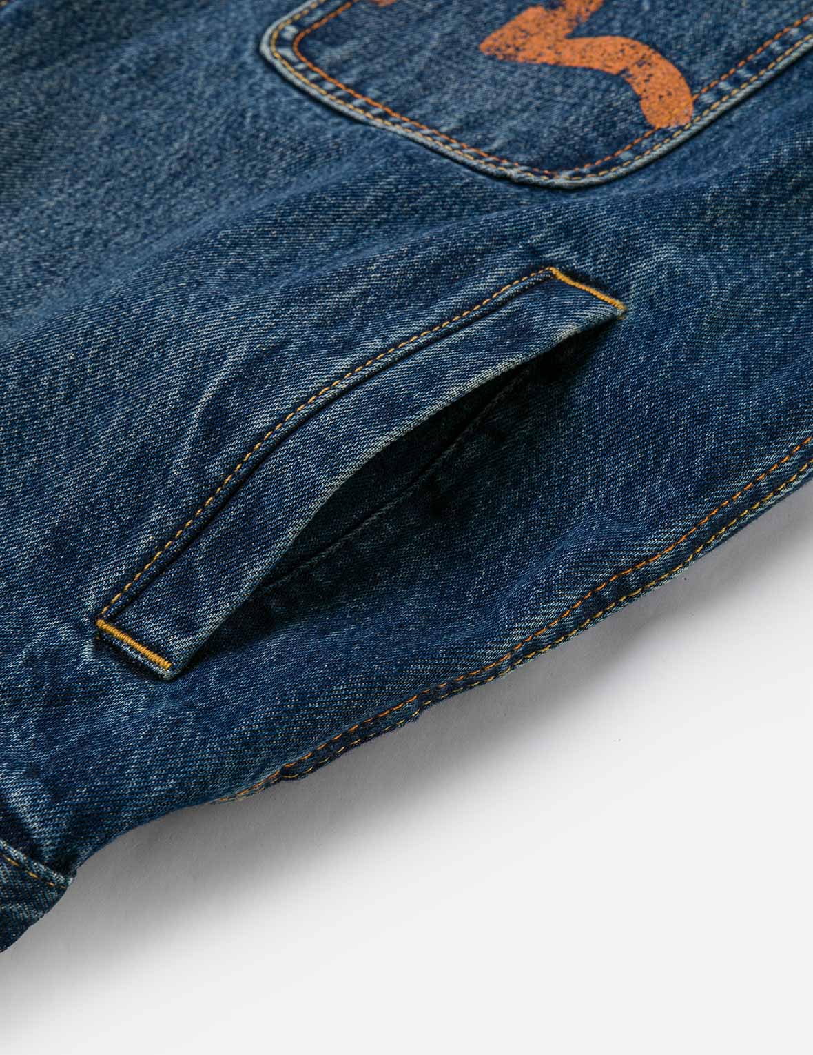 Distressed Seagull Print and Frayed Logo Patch Embroidery Relax Fit Denim Jacket - Image 24