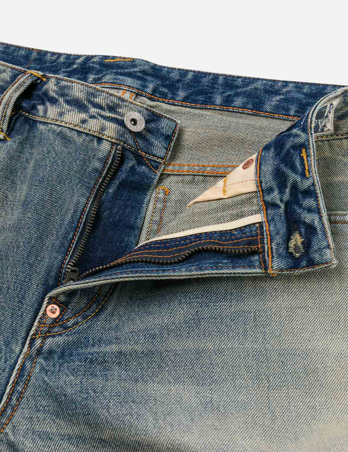 Distressed Seagull Print Regular Fit Denim Jeans - Image 18