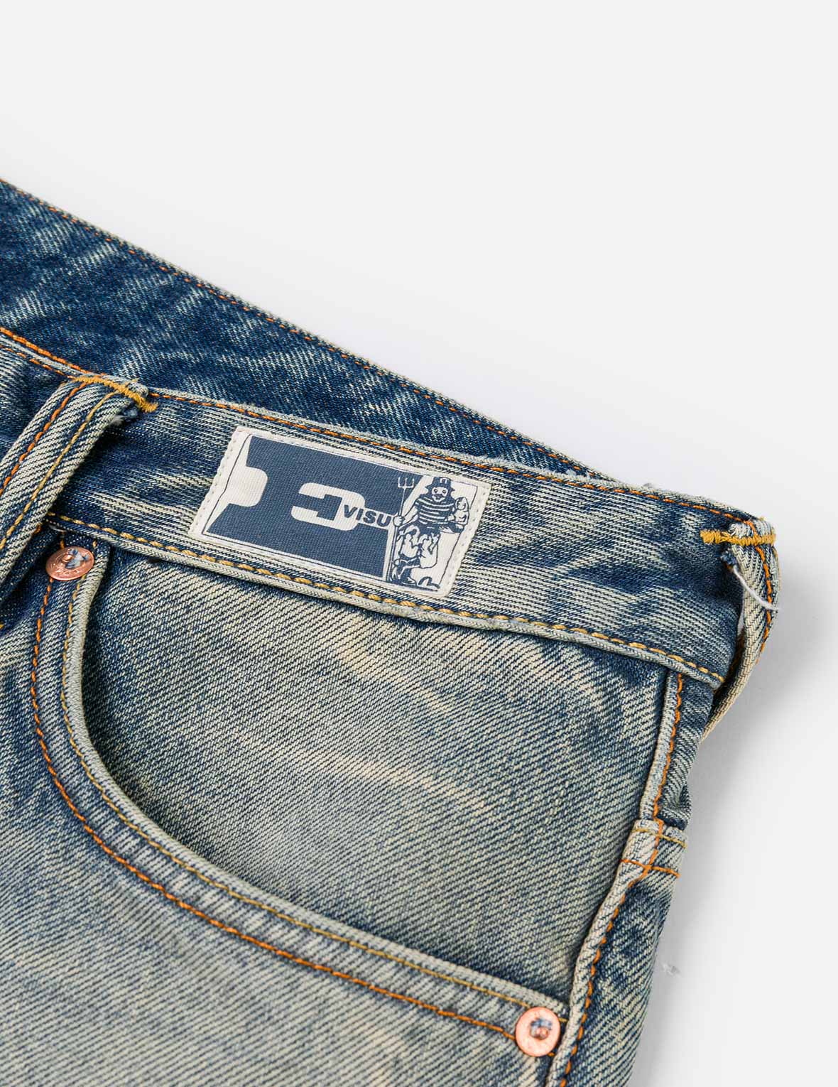 Distressed Seagull Print Regular Fit Denim Jeans - Image 20