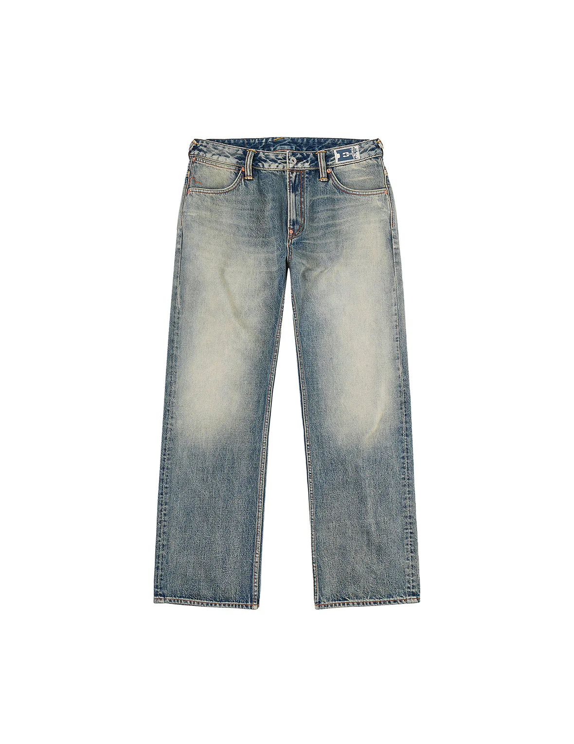 Distressed Seagull Print Regular Fit Denim Jeans - Image 4