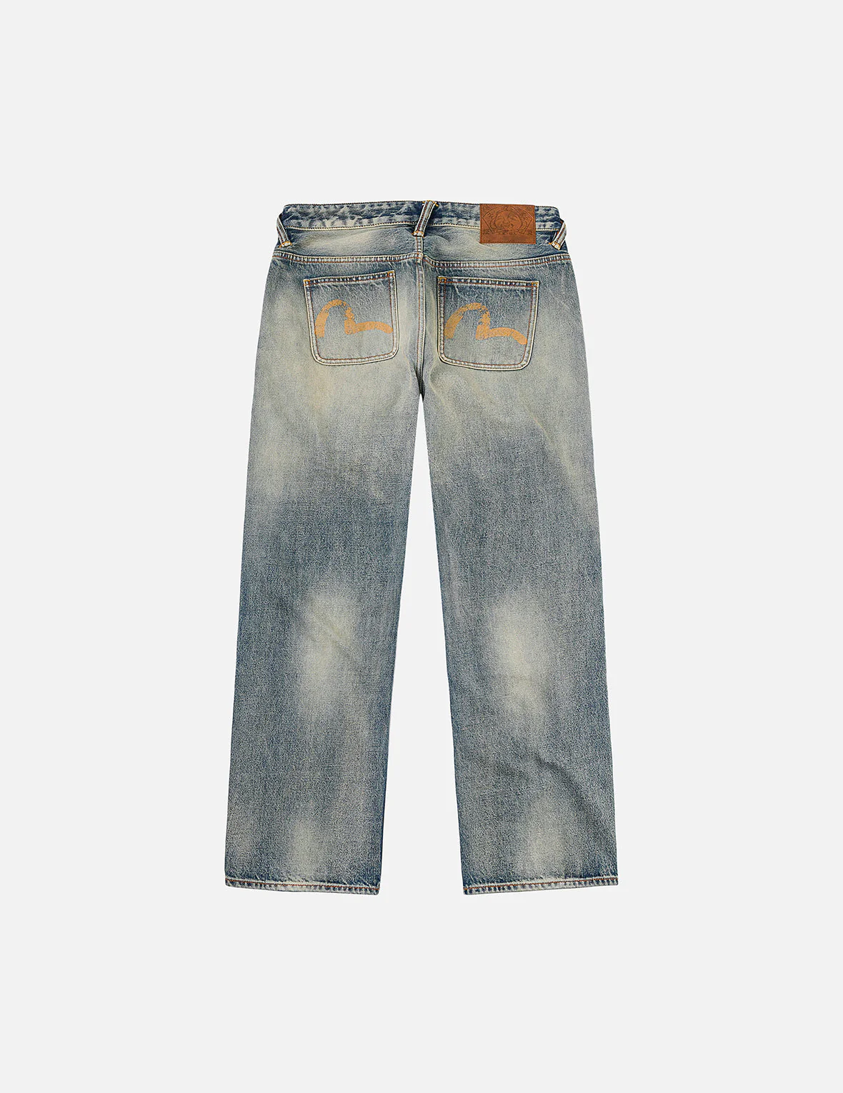Distressed Seagull Print Regular Fit Denim Jeans - Image 6