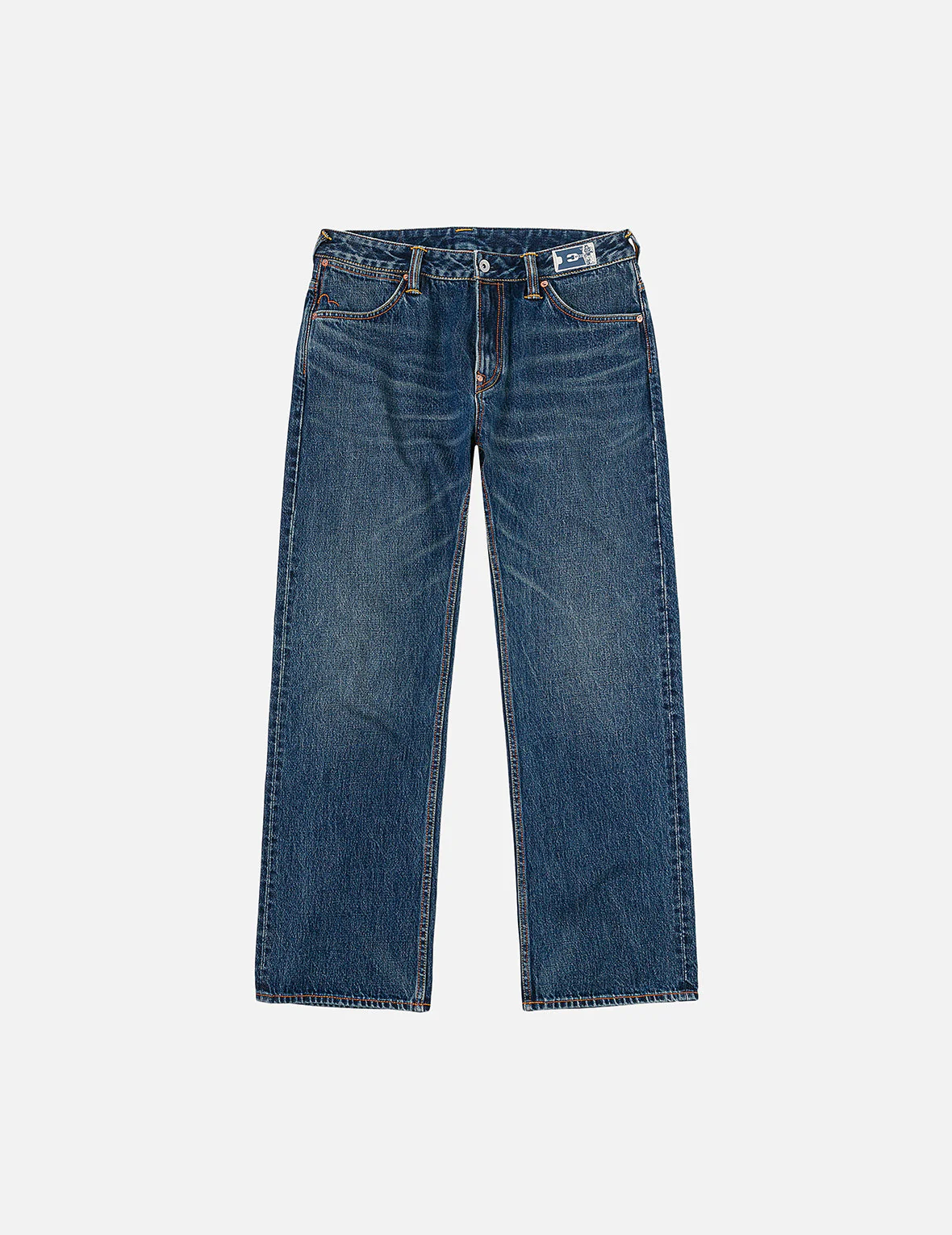 Distressed Seagull Print Regular Fit Denim Jeans - Image 7