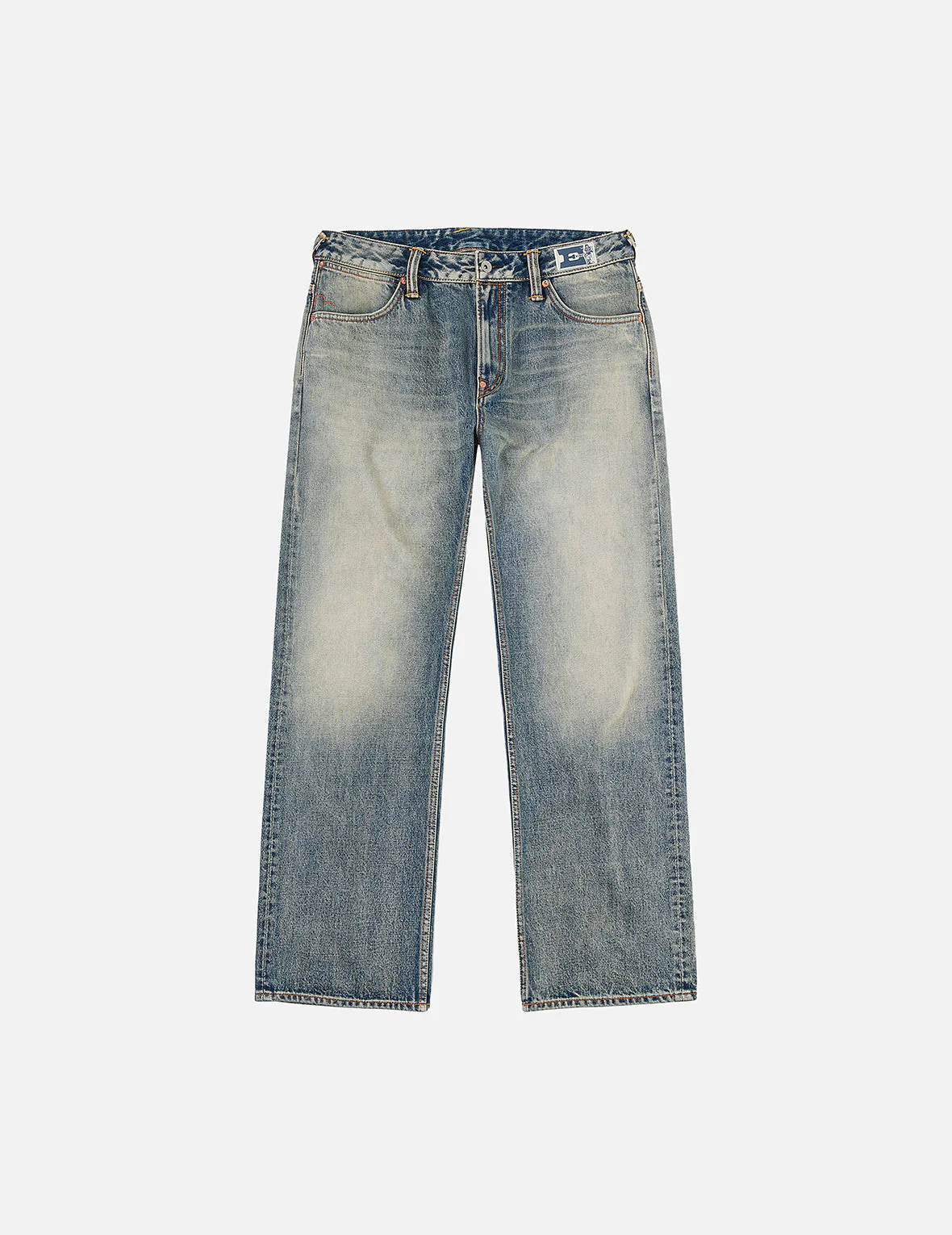 Distressed Seagull Print Regular Fit Denim Jeans - Image 8