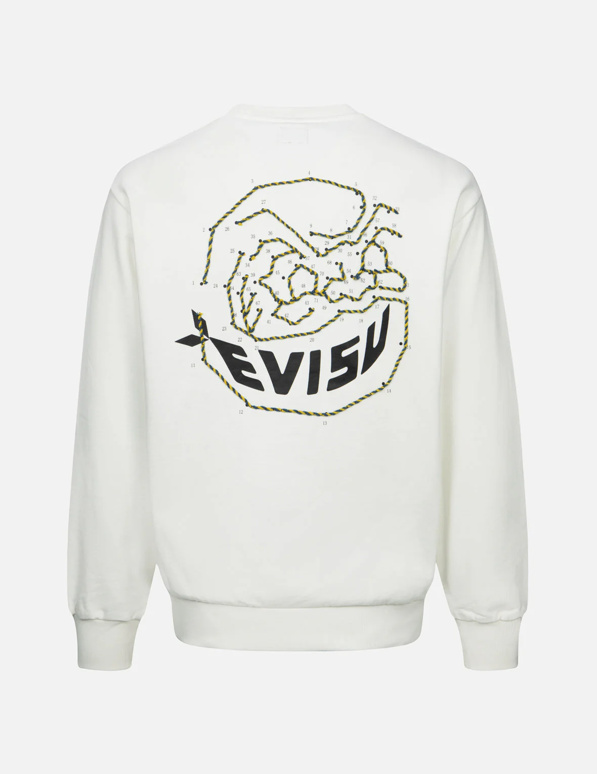 Dot-to-Dot Daruma and Logo Print Relax Fit Sweatshirt - Image 2