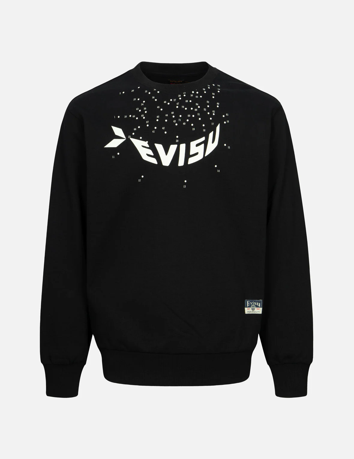 Dot-to-Dot Daruma and Logo Print Relax Fit Sweatshirt - Image 3