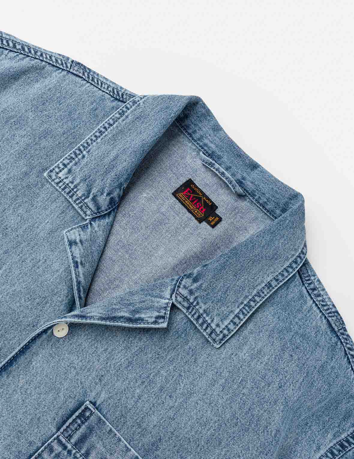 Dual Pocket Boxy Denim Shirt - Image 10