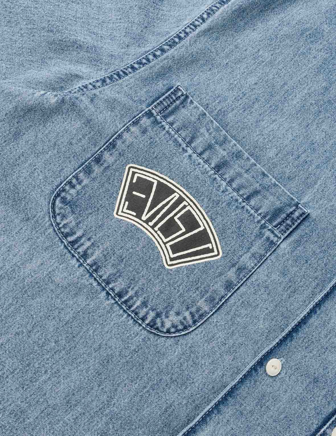 Dual Pocket Boxy Denim Shirt - Image 8
