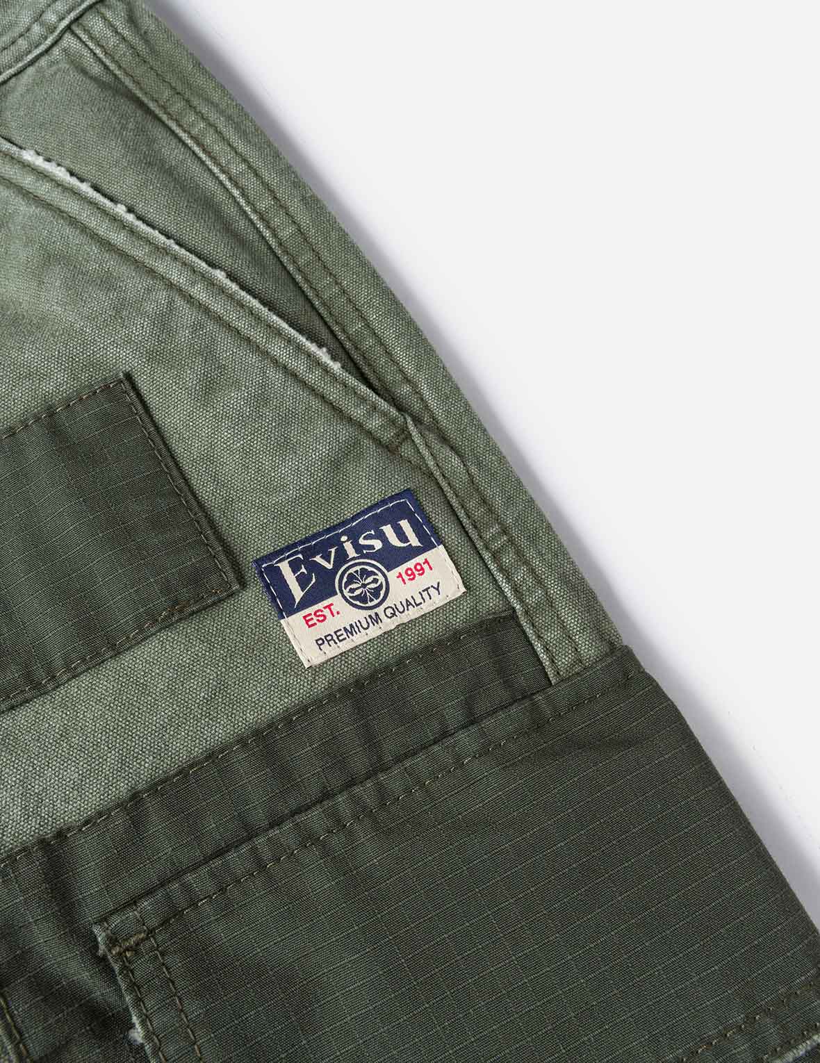Dual Seagull Print Loose Fit Washed Woven Cargo Joggers - Image 14