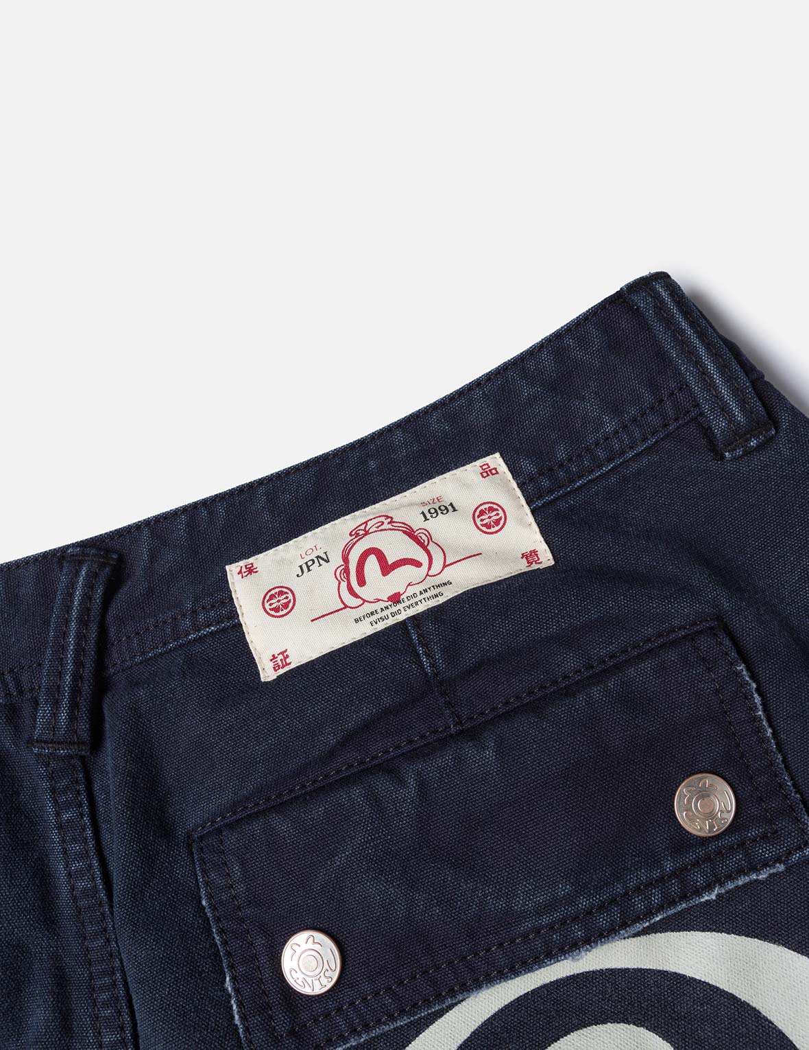 Dual Seagull Print Loose Fit Washed Woven Cargo Joggers - Image 17