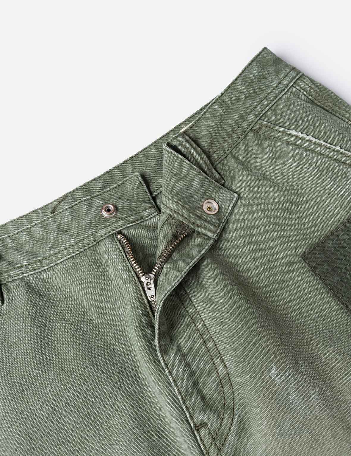 Dual Seagull Print Loose Fit Washed Woven Cargo Joggers - Image 20
