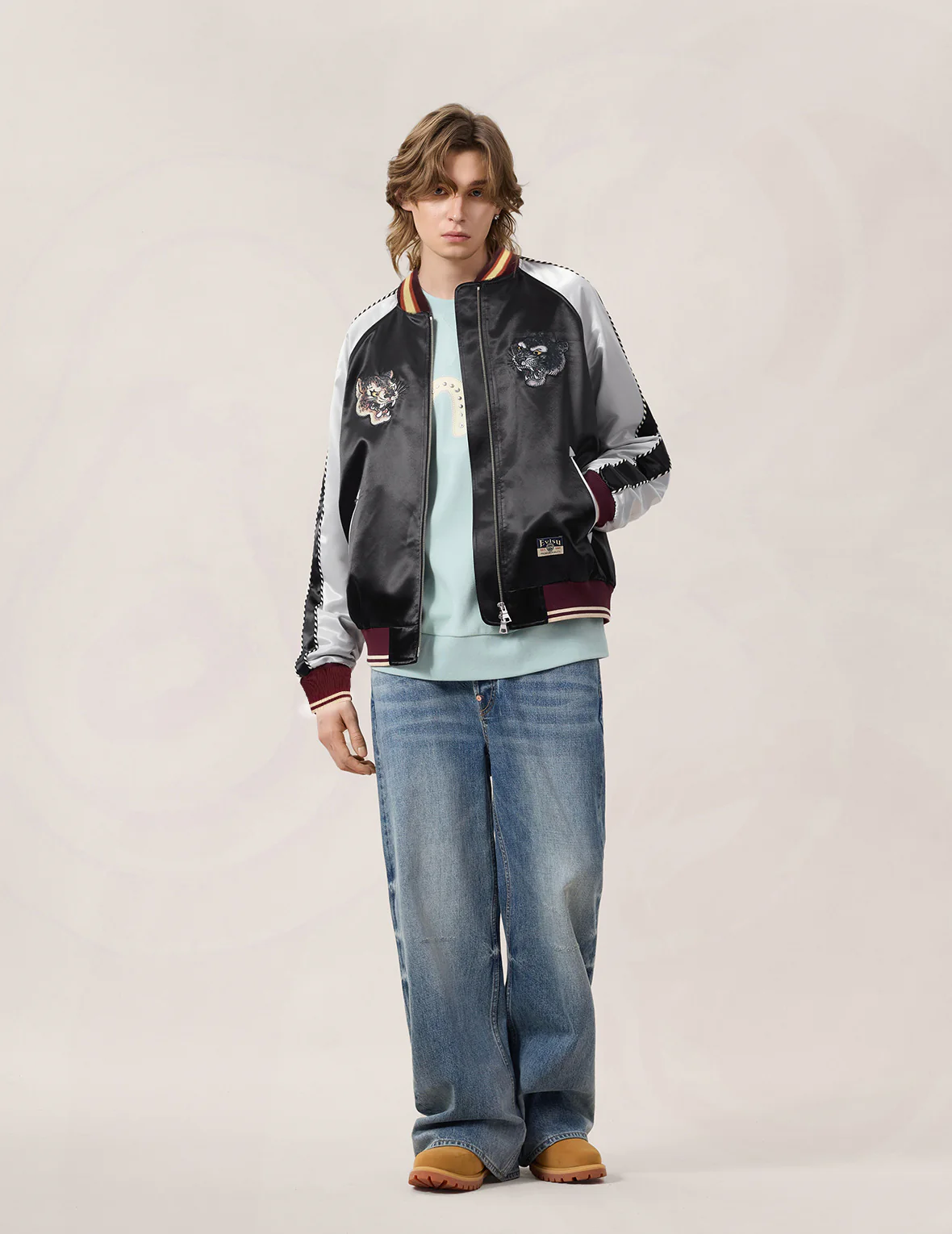 Duo Leopard Embroidery Souvenir Jacket - Image 5