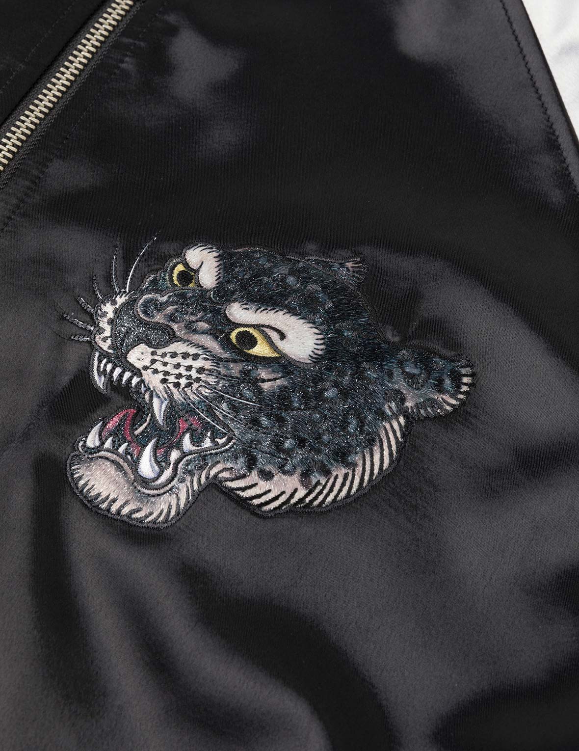 Duo Leopard Embroidery Souvenir Jacket - Image 7