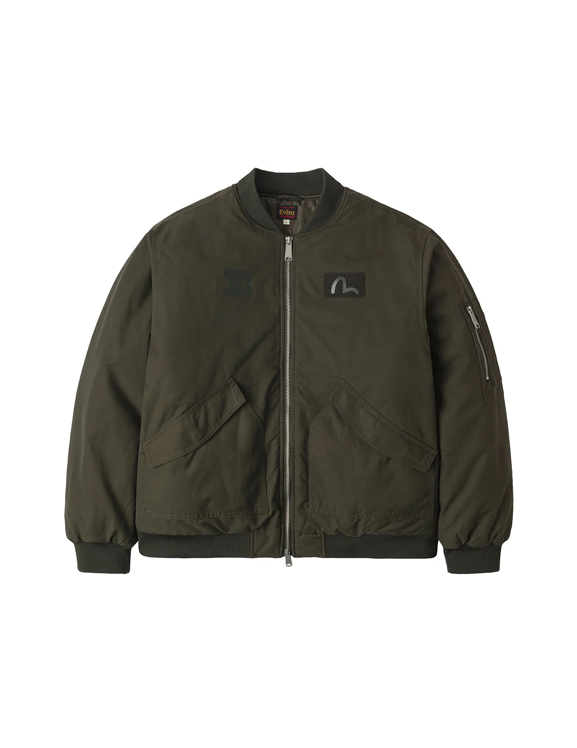 E and Seagull Appliqué Print Regular Fit Bomber Jacket - Image 14