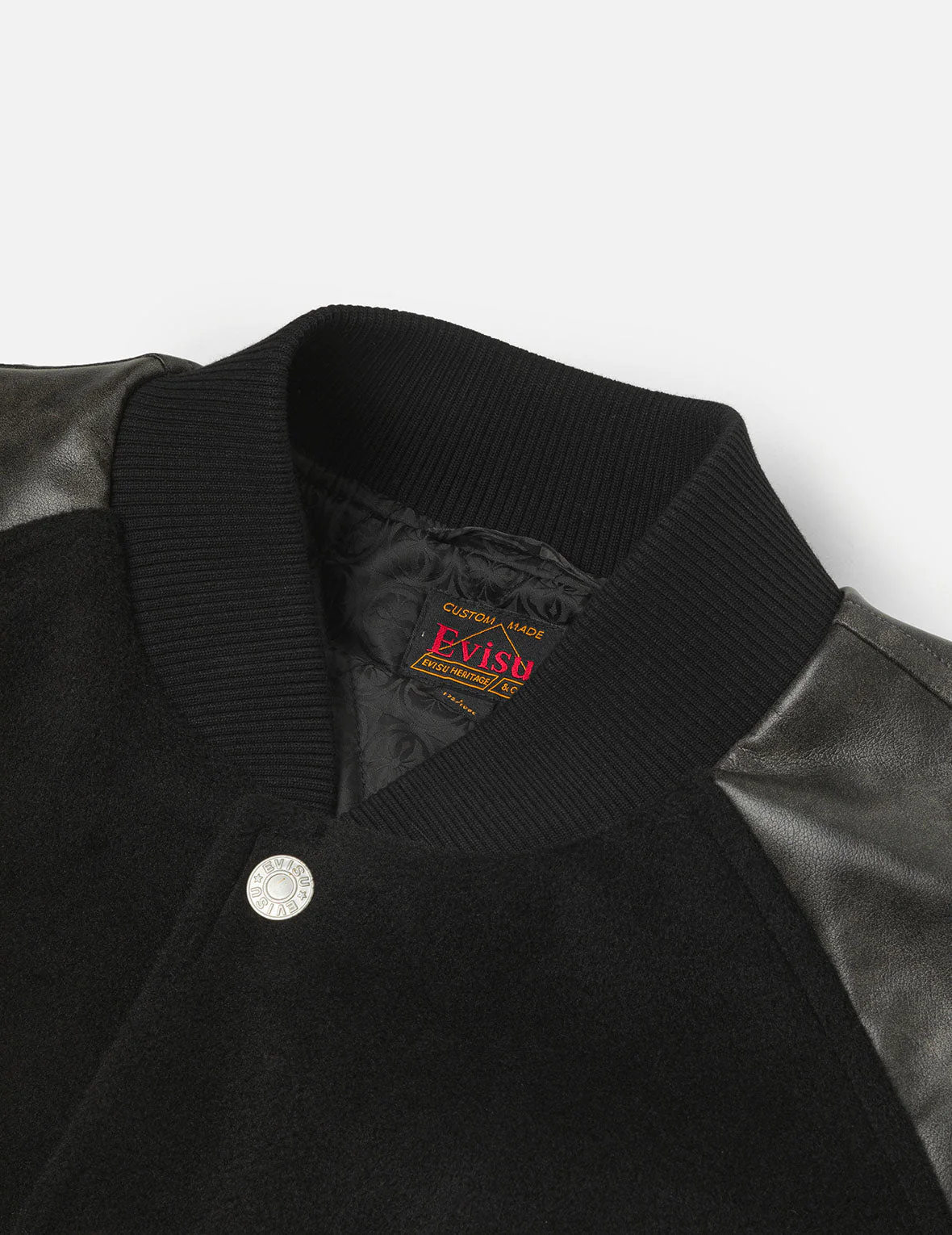 Ebisu and Seagull Embroidery Relax Fit Padded Varsity Jacket - Image 7