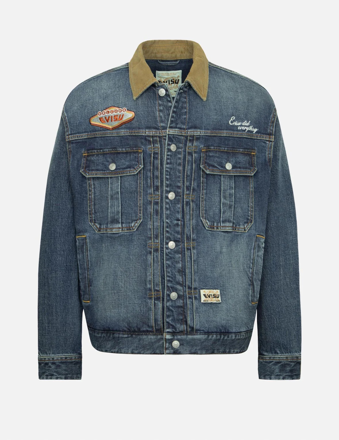 Ebisu Embroidery Loose Fit Denim Jacket - Image 2