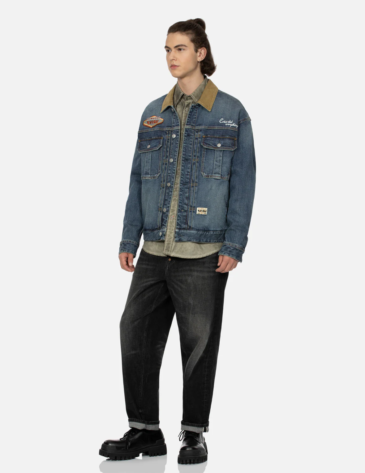 Ebisu Embroidery Loose Fit Denim Jacket - Image 3