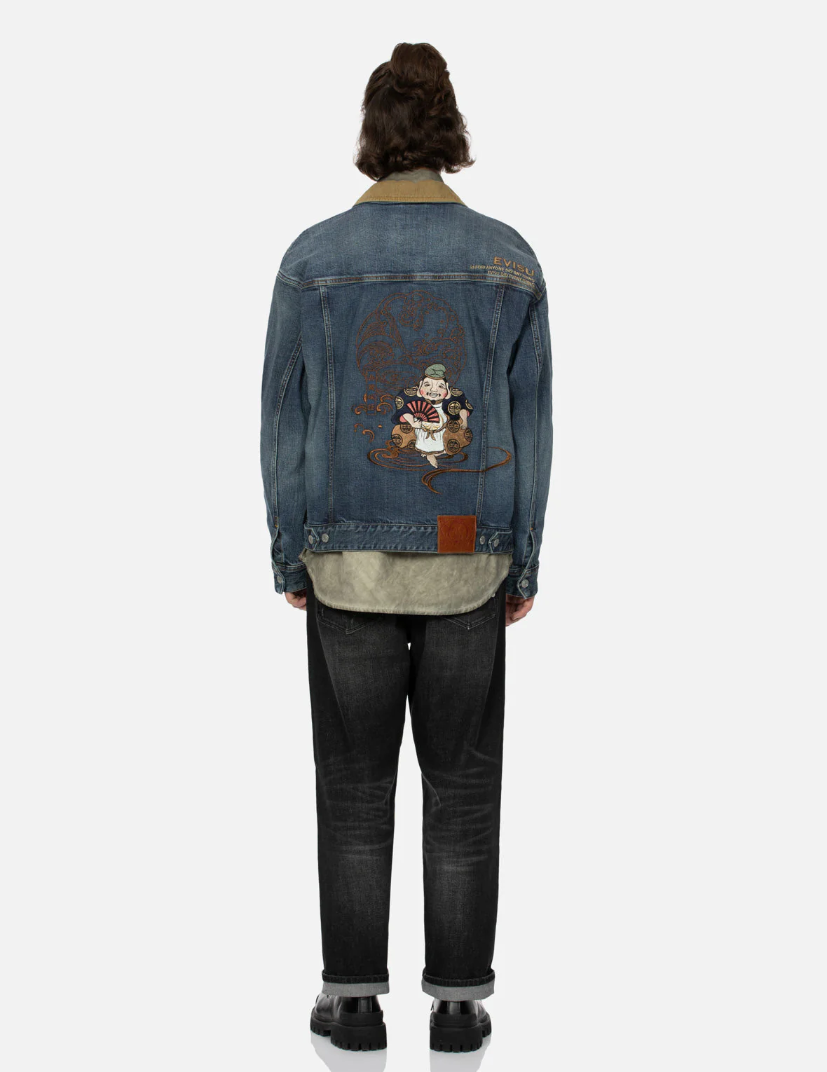 Ebisu Embroidery Loose Fit Denim Jacket - Image 6