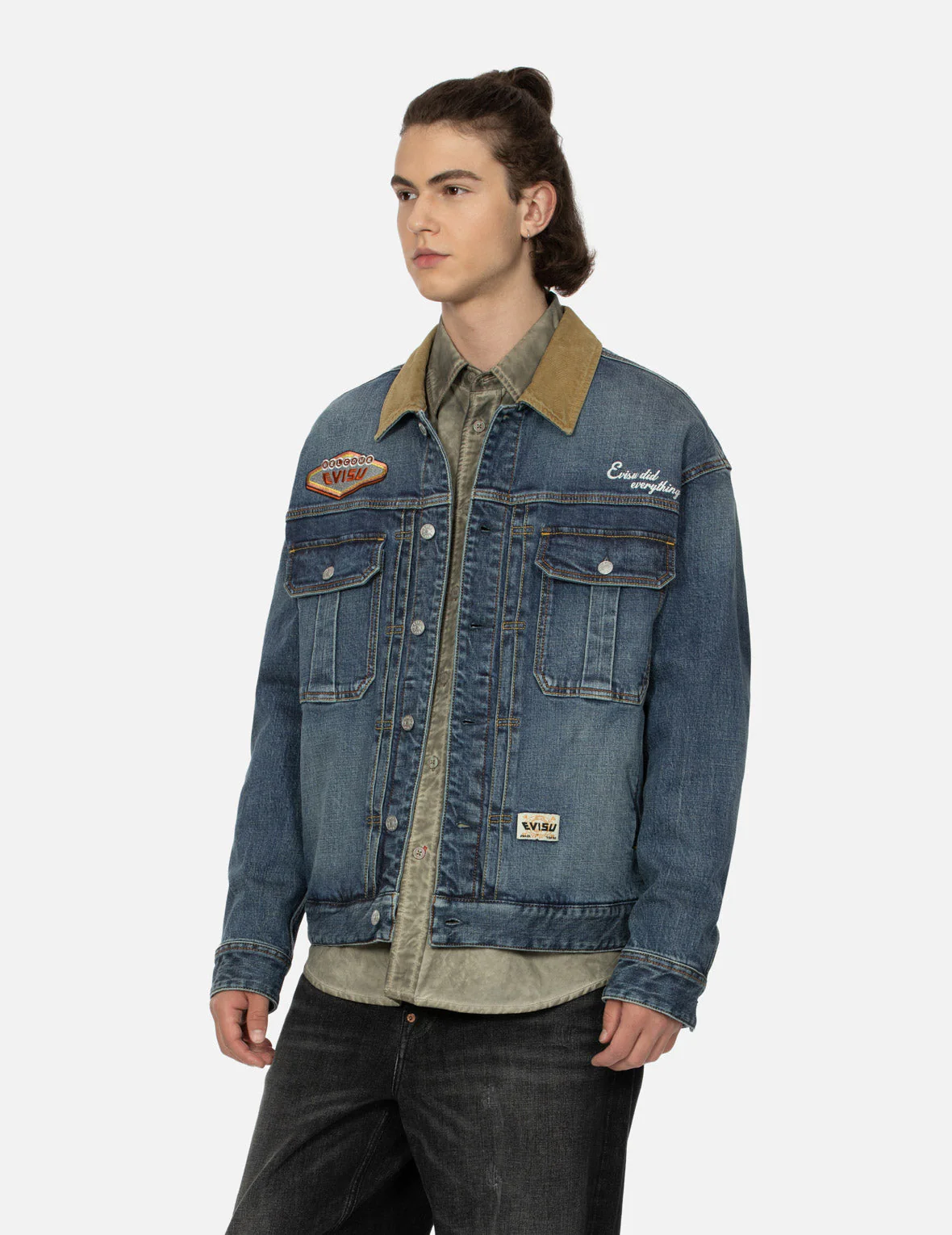 Ebisu Embroidery Loose Fit Denim Jacket - Image 7