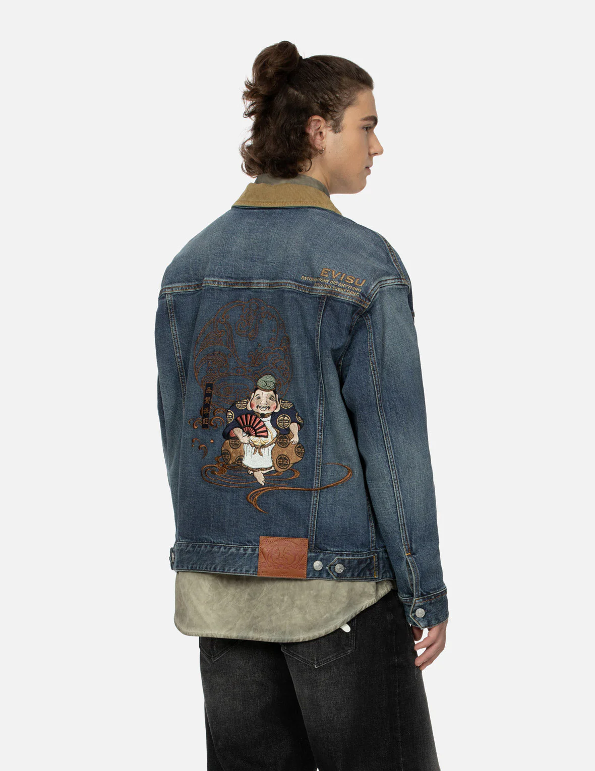 Ebisu Embroidery Loose Fit Denim Jacket - Image 8