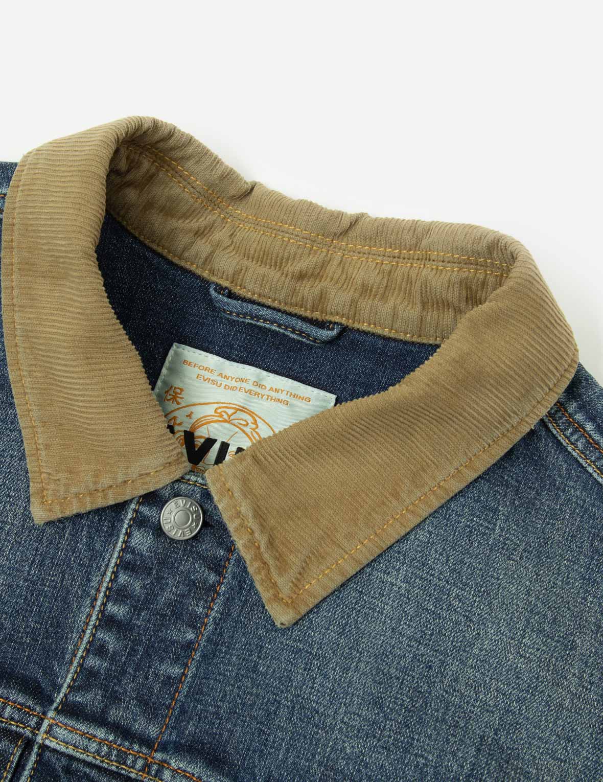 Ebisu Embroidery Loose Fit Denim Jacket - Image 9