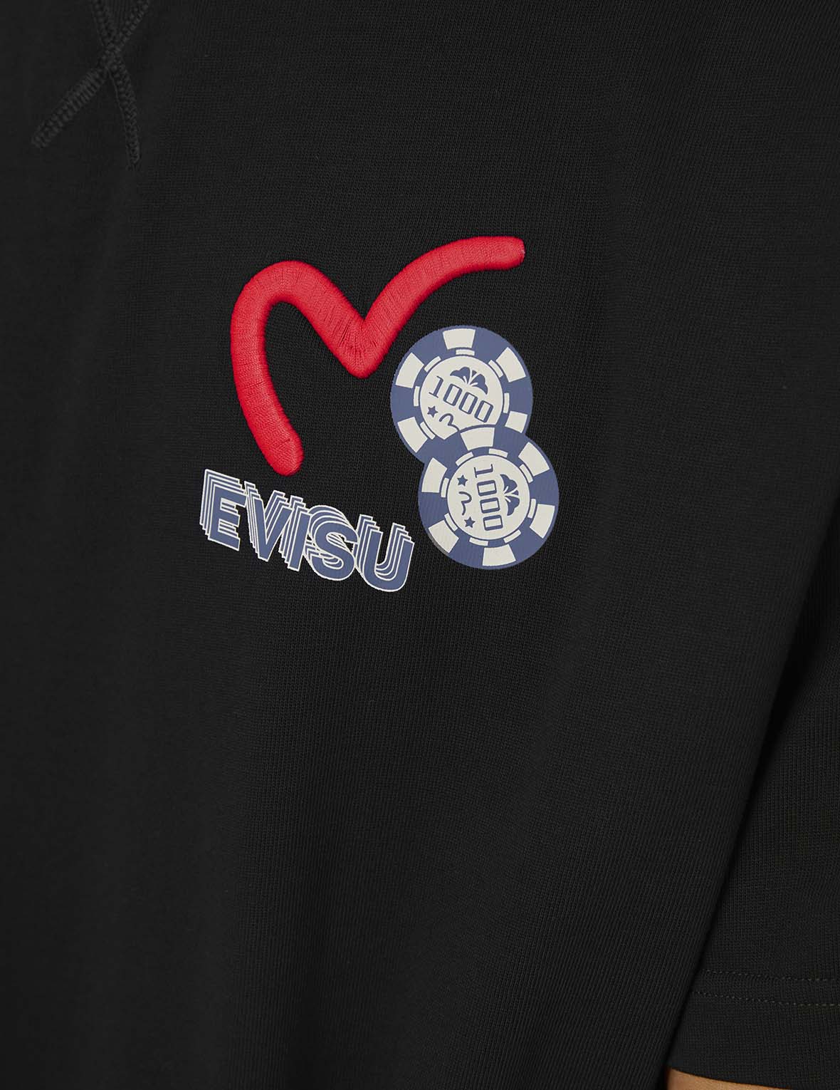 Ebisu Poster Appliqué and Seagull Embroidery T-Shirt - Image 11