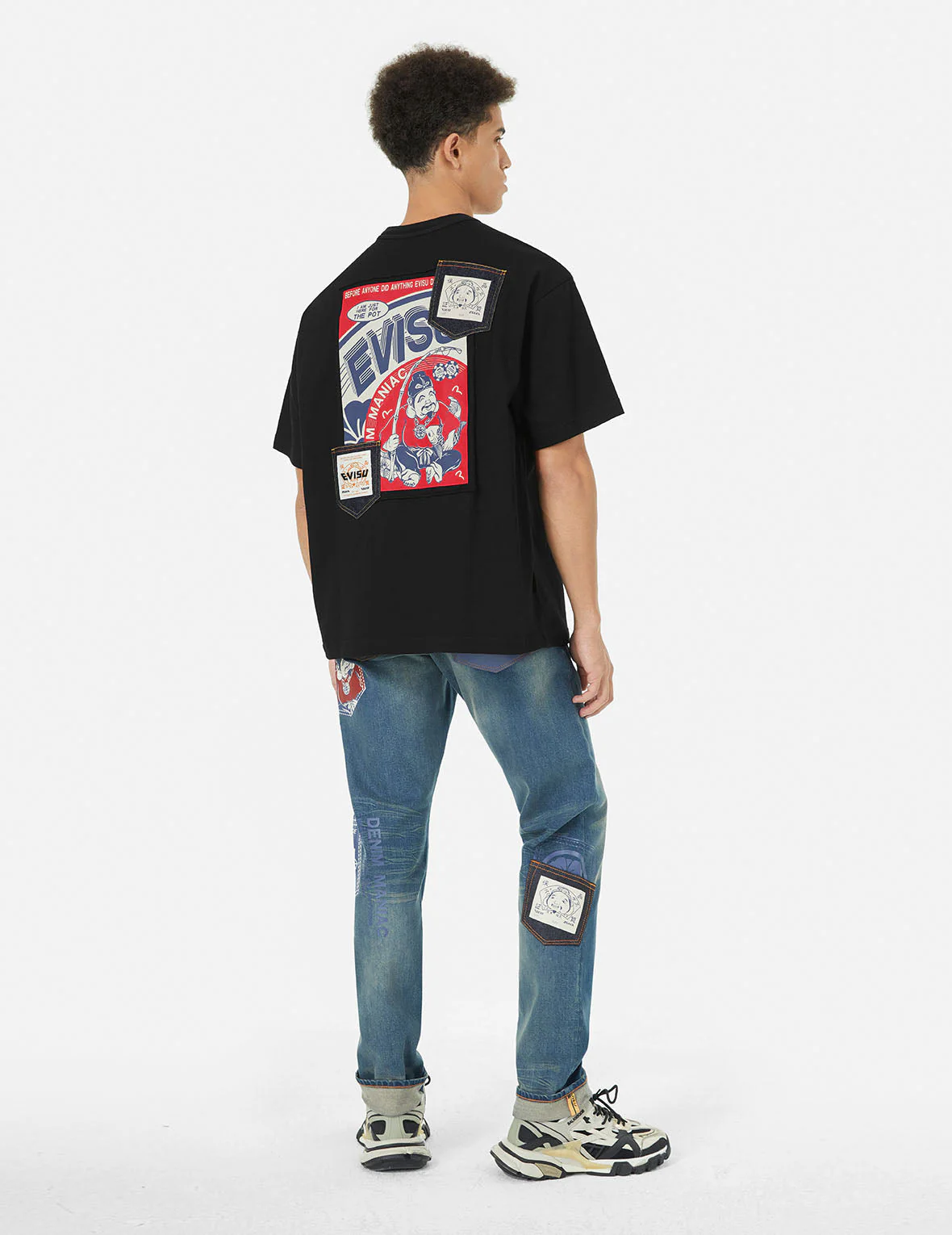 Ebisu Poster Appliqué and Seagull Embroidery T-Shirt - Image 5