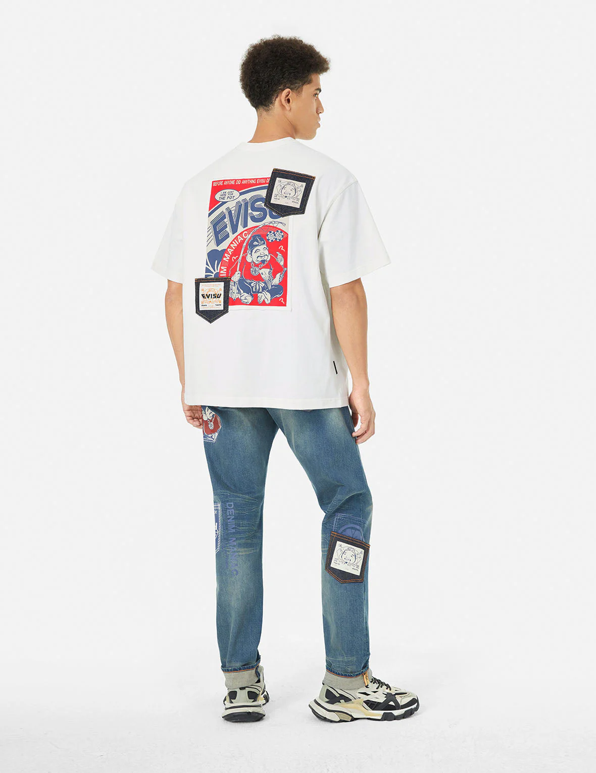 Ebisu Poster Appliqué and Seagull Embroidery T-Shirt - Image 6