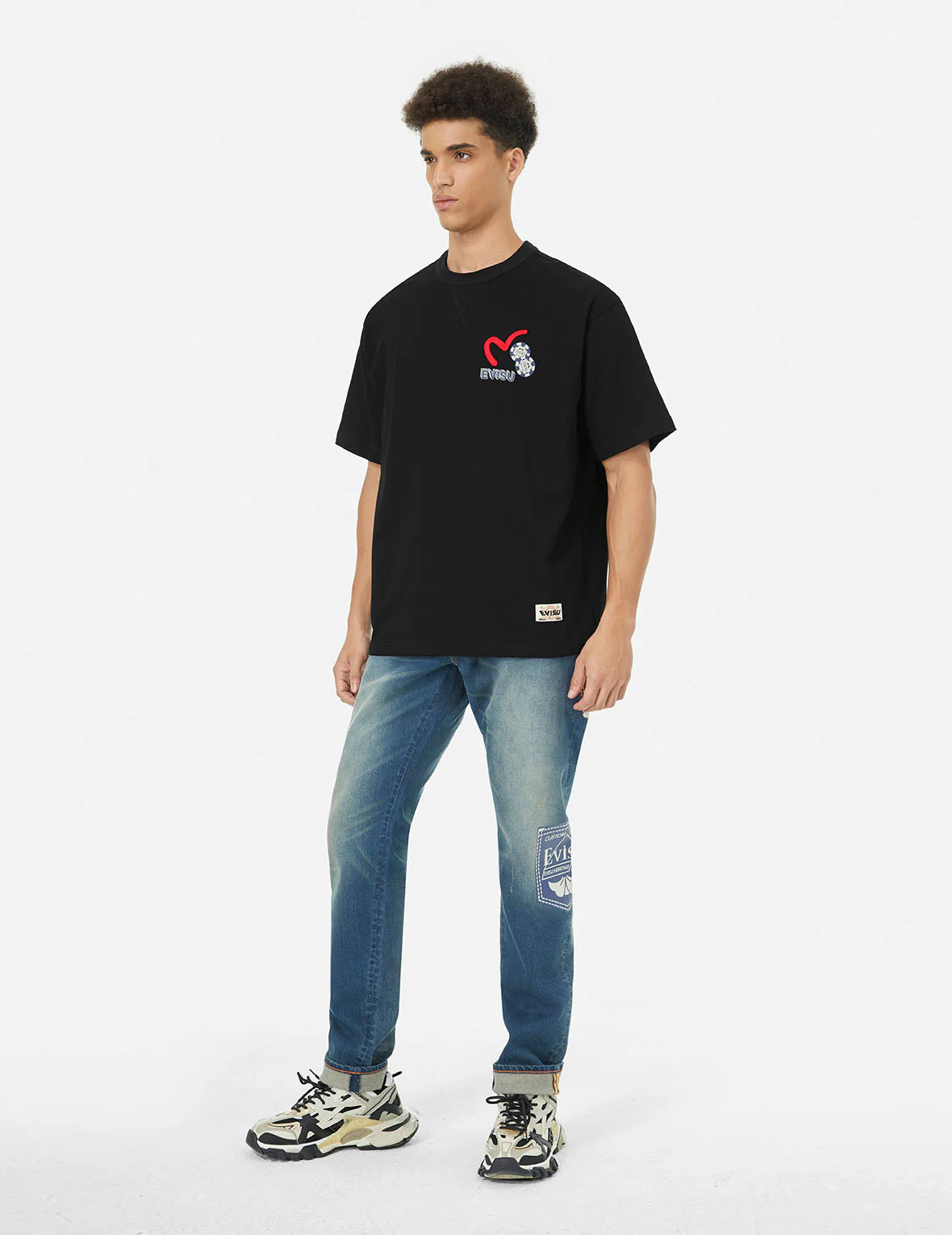 Ebisu Poster Appliqué and Seagull Embroidery T-Shirt - Image 7