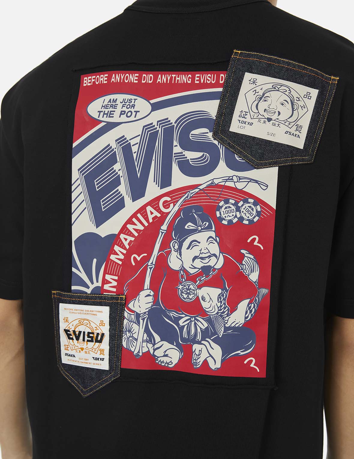 Ebisu Poster Appliqué and Seagull Embroidery T-Shirt - Image 9