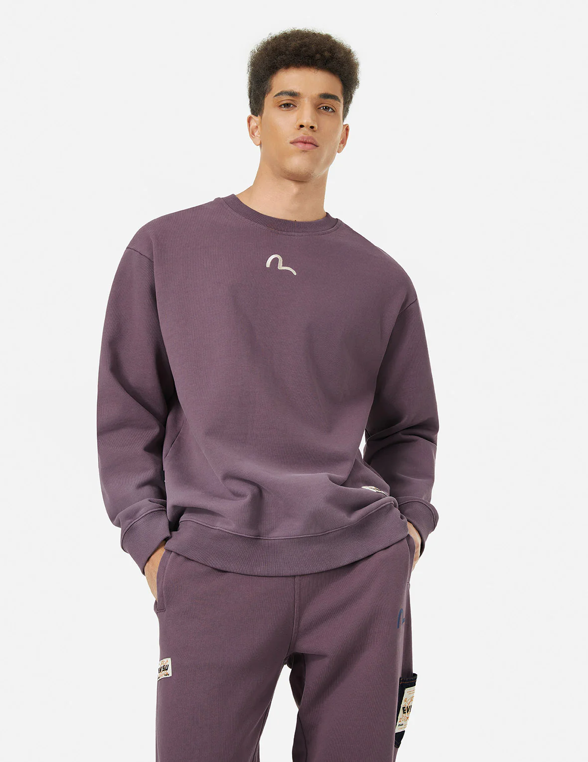 Ebisu Print and Multiple Pocket Washed Relax Fit Sweatshirt - Image 14