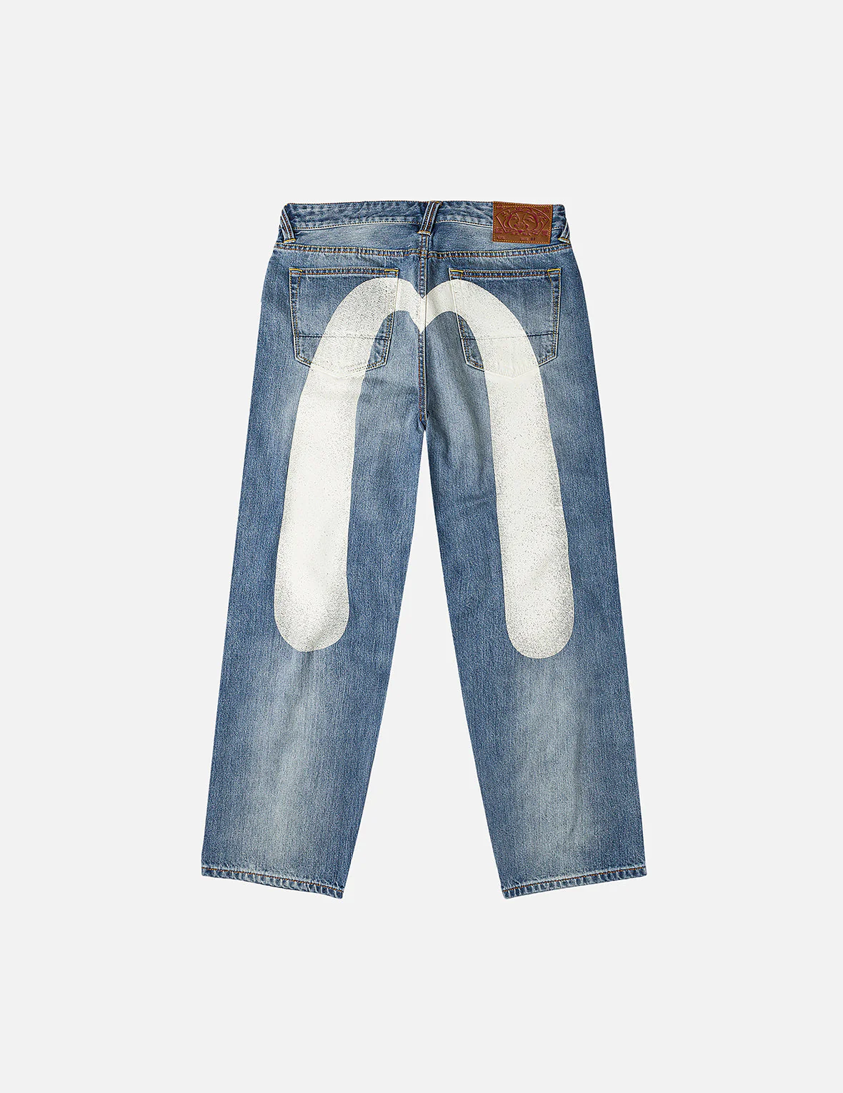 Ecru Daicock Print Loose Fit Jeans #2038 - Image 3